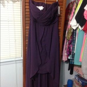 Plum maid of honor dress